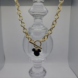 Disney Parks chunky goldtone necklace with Mickey Mouse charm